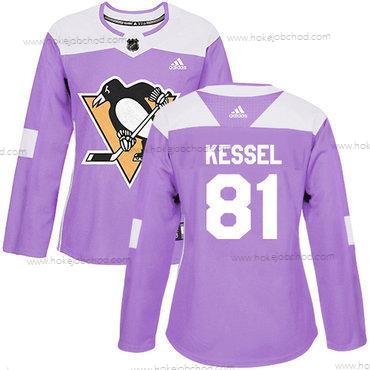 Adidas Žena Pittsburgh Penguins #81 Phil Kessel Nachový Autentické Bojuje proti rakovině Sešitý NHL Dres