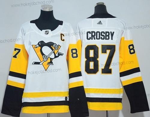 Adidas Žena Pittsburgh Penguins #87 Sidney Crosby Bílý Road Autentické Sešitý NHL Dres