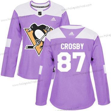 Adidas Žena Pittsburgh Penguins #87 Sidney Crosby Nachový Autentické Bojuje proti rakovině Sešitý NHL Dres