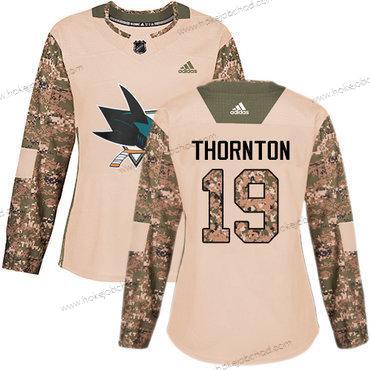 Adidas Žena San Jose Sharks #19 Joe Thornton Camo Autentické 2017 Veterans Day Sešitý NHL Dres