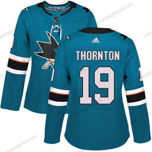 Adidas Žena San Jose Sharks #19 Joe Thornton Modrozelená Domácí Autentické Sešitý NHL Dres