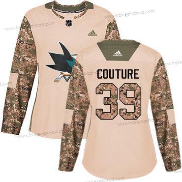 Adidas Žena San Jose Sharks #39 Logan Couture Camo Autentické 2017 Veterans Day Sešitý NHL Dres