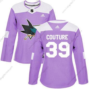 Adidas Žena San Jose Sharks #39 Logan Couture Nachový Autentické Bojuje proti rakovině Sešitý NHL Dres