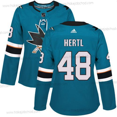 Adidas Žena San Jose Sharks #48 Tomas Hertl Modrozelená Domácí Autentické Sešitý NHL Dres