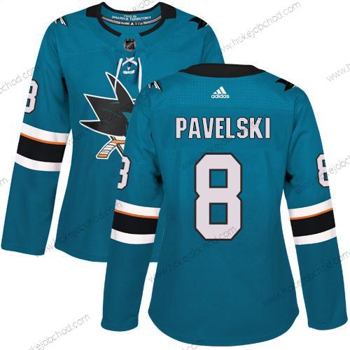 Adidas Žena San Jose Sharks #8 Joe Pavelski Modrozelená Domácí Autentické Sešitý NHL Dres