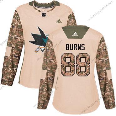 Adidas Žena San Jose Sharks #88 Brent Burns Camo Autentické 2017 Veterans Day Sešitý NHL Dres