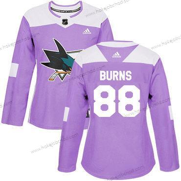 Adidas Žena San Jose Sharks #88 Brent Burns Nachový Autentické Bojuje proti rakovině Sešitý NHL Dres