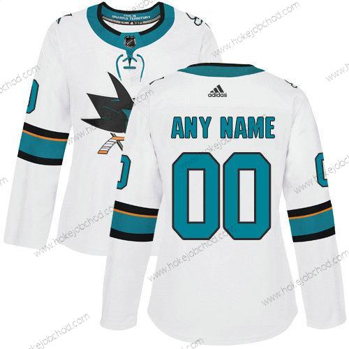 Adidas Žena San Jose Sharks Přizpůsobené NHL Autentické Bílý Dres