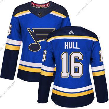 Adidas Žena St. Louis Blues #16 Brett Hull Modrý Domácí Autentické Sešitý NHL Dres