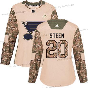 Adidas Žena St. Louis Blues #20 Alexander Steen Camo Autentické 2017 Veterans Day Sešitý NHL Dres