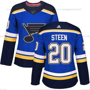 Adidas Žena St. Louis Blues #20 Alexander Steen Modrý Domácí Autentické Sešitý NHL Dres