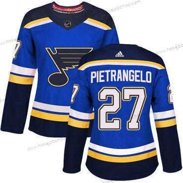 Adidas Žena St. Louis Blues #27 Alex Pietrangelo Modrý Domácí Autentické Sešitý NHL Dres