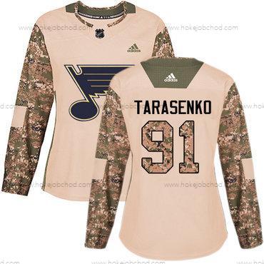 Adidas Žena St. Louis Blues #91 Vladimir Tarasenko Camo Autentické 2017 Veterans Day Sešitý NHL Dres