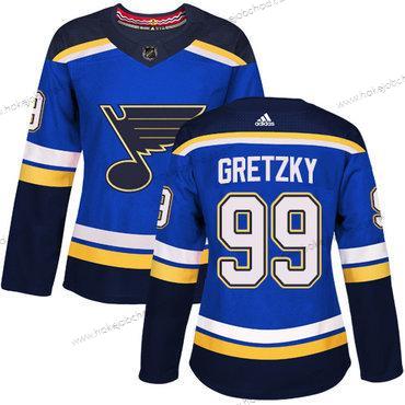 Adidas Žena St. Louis Blues #99 Wayne Gretzky Modrý Domácí Autentické Sešitý NHL Dres