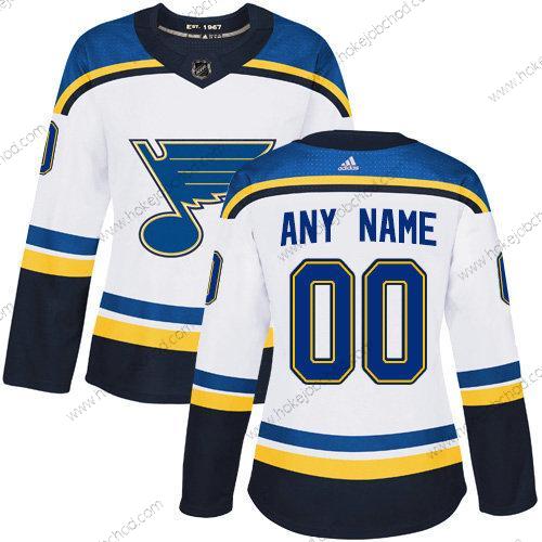 Adidas Žena St. Louis Blues Přizpůsobené NHL Autentické Bílý Dres