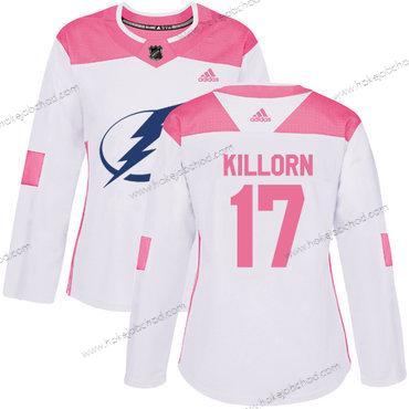 Adidas Žena Tampa Bay Lightning #17 Alex Killorn Bílý Růžový Autentické Sešitý NHL Dres