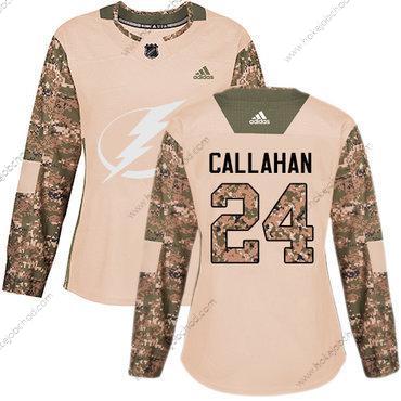 Adidas Žena Tampa Bay Lightning #24 Ryan Callahan Camo Autentické 2017 Veterans Day Sešitý NHL Dres