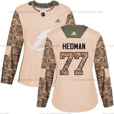 Adidas Žena Tampa Bay Lightning #77 Victor Hedman Camo Autentické 2017 Veterans Day Sešitý NHL Dres