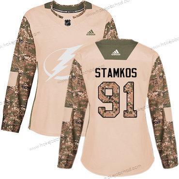 Adidas Žena Tampa Bay Lightning #91 Steven Stamkos Camo Autentické 2017 Veterans Day Sešitý NHL Dres