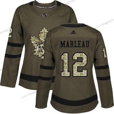 Adidas Žena Toronto Maple Leafs #12 Patrick Marleau Zelená Salute to Service Sešitý NHL Dres