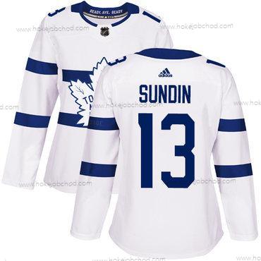 Adidas Žena Toronto Maple Leafs #13 Mats Sundin Bílý Autentické 2018 Stadium Series Sešitý NHL Dres