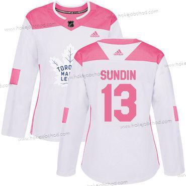 Adidas Žena Toronto Maple Leafs #13 Mats Sundin Bílý Růžový Autentické Sešitý NHL Dres