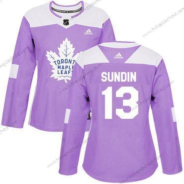 Adidas Žena Toronto Maple Leafs #13 Mats Sundin Nachový Autentické Bojuje proti rakovině Sešitý NHL Dres