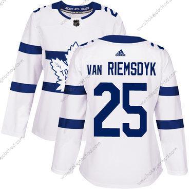 Adidas Žena Toronto Maple Leafs #25 James Van Riemsdyk Bílý Autentické 2018 Stadium Series Sešitý NHL Dres