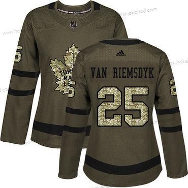 Adidas Žena Toronto Maple Leafs #25 James Van Riemsdyk Zelená Salute to Service Sešitý NHL Dres