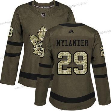 Adidas Žena Toronto Maple Leafs #29 William Nylander Zelená Salute to Service Sešitý NHL Dres