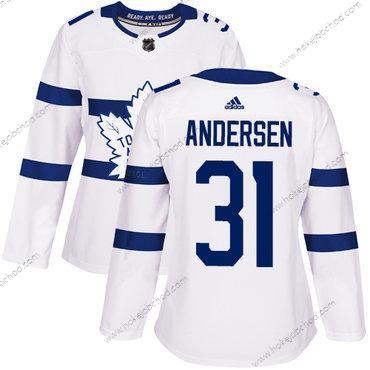 Adidas Žena Toronto Maple Leafs #31 Frederik Andersen Bílý Autentické 2018 Stadium Series Sešitý NHL Dres