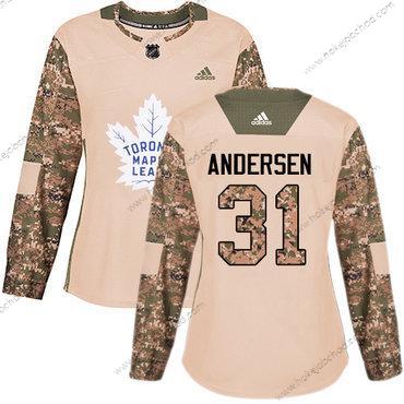 Adidas Žena Toronto Maple Leafs #31 Frederik Andersen Camo Autentické 2017 Veterans Day Sešitý NHL Dres