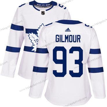 Adidas Žena Toronto Maple Leafs #93 Doug Gilmour Bílý Autentické 2018 Stadium Series Sešitý NHL Dres