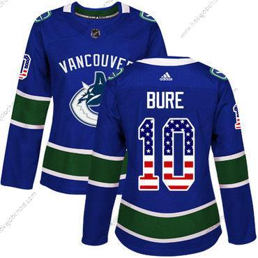 Adidas Žena Vancouver Canucks #10 Pavel Bure Modrý Domácí Autentické USA Flag Sešitý NHL Dres