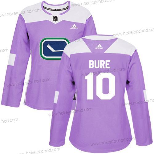 Adidas Žena Vancouver Canucks #10 Pavel Bure Nachový Autentické Bojuje proti rakovině Sešitý NHL Dres