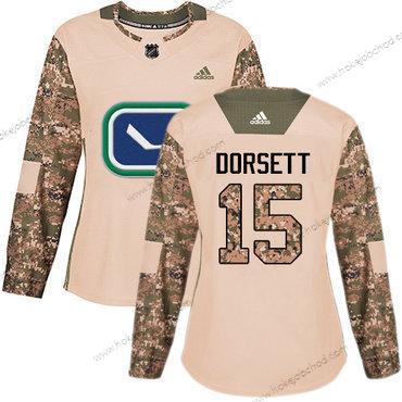 Adidas Žena Vancouver Canucks #15 Derek Dorsett Camo Autentické 2017 Veterans Day Sešitý NHL Dres