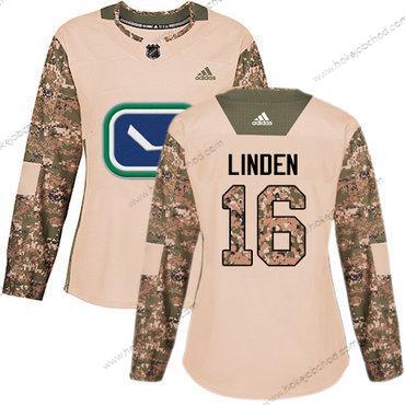 Adidas Žena Vancouver Canucks #16 Trevor Linden Camo Autentické 2017 Veterans Day Sešitý NHL Dres