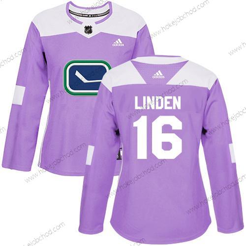 Adidas Žena Vancouver Canucks #16 Trevor Linden Nachový Autentické Bojuje proti rakovině Sešitý NHL Dres