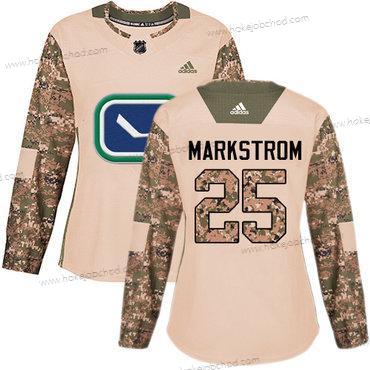 Adidas Žena Vancouver Canucks #25 Jacob Markstrom Camo Autentické 2017 Veterans Day Sešitý NHL Dres