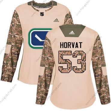 Adidas Žena Vancouver Canucks #53 Bo Horvat Camo Autentické 2017 Veterans Day Sešitý NHL Dres