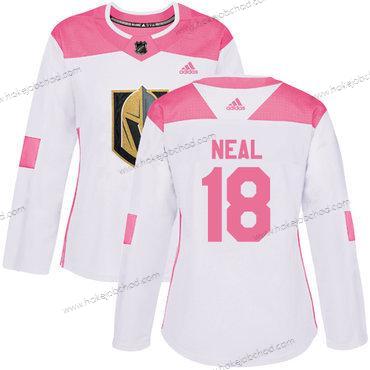 Adidas Žena Vegas Golden Knights #18 James Neal Bílý Růžový Autentické Sešitý NHL Dres