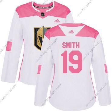 Adidas Žena Vegas Golden Knights #19 Reilly Smith Bílý Růžový Autentické Sešitý NHL Dres