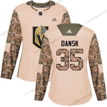 Adidas Žena Vegas Golden Knights #35 Oscar Dansk Camo Autentické 2017 Veterans Day Sešitý NHL Dres