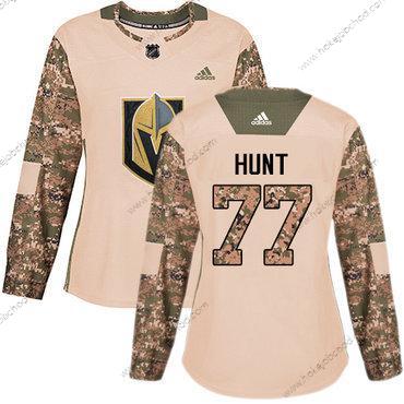 Adidas Žena Vegas Golden Knights #77 Brad Hunt Camo Autentické 2017 Veterans Day Sešitý NHL Dres