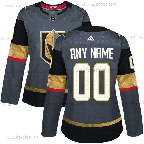 Adidas Žena Vegas Golden Knights Přizpůsobené Autentické Šedá Domácí NHL Dres