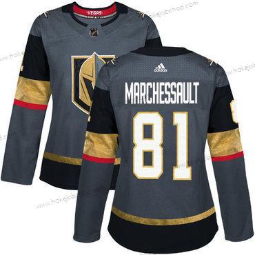 Adidas Žena Vegas Zlatoen Vegas Golden Knights #81 Jonathan Marchessault Šedá Domácí Autentické Sešitý NHL Dres