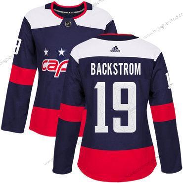 Adidas Žena Washington Capitals #19 Nicklas Backstrom Námořnictvo Autentické 2018 Stadium Series Sešitý NHL Dres