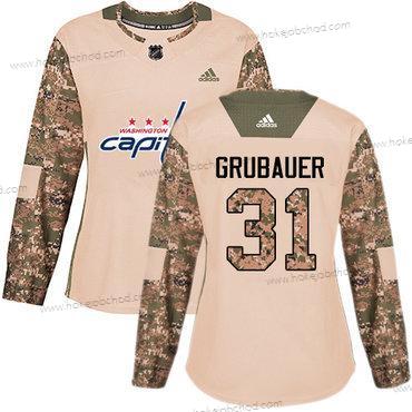 Adidas Žena Washington Capitals #31 Philipp Grubauer Camo Autentické 2017 Veterans Day Sešitý NHL Dres