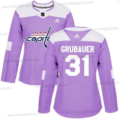 Adidas Žena Washington Capitals #31 Philipp Grubauer Nachový Autentické Bojuje proti rakovině Sešitý NHL Dres