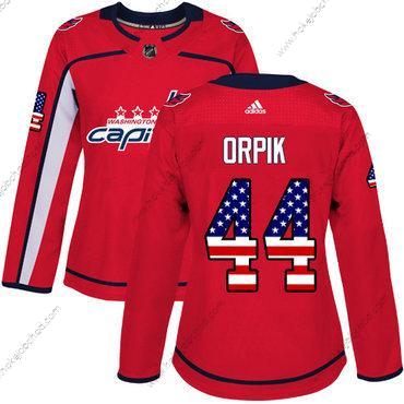 Adidas Žena Washington Capitals #44 Brooks Orpik Červené Domácí Autentické USA Flag Sešitý NHL Dres